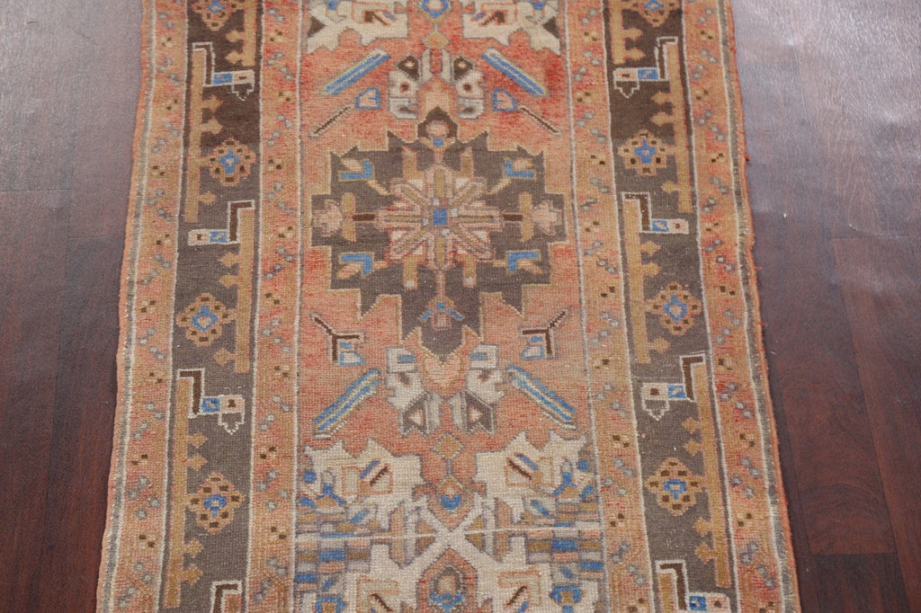 Handmade Runner Heriz Persian Rug 3x13