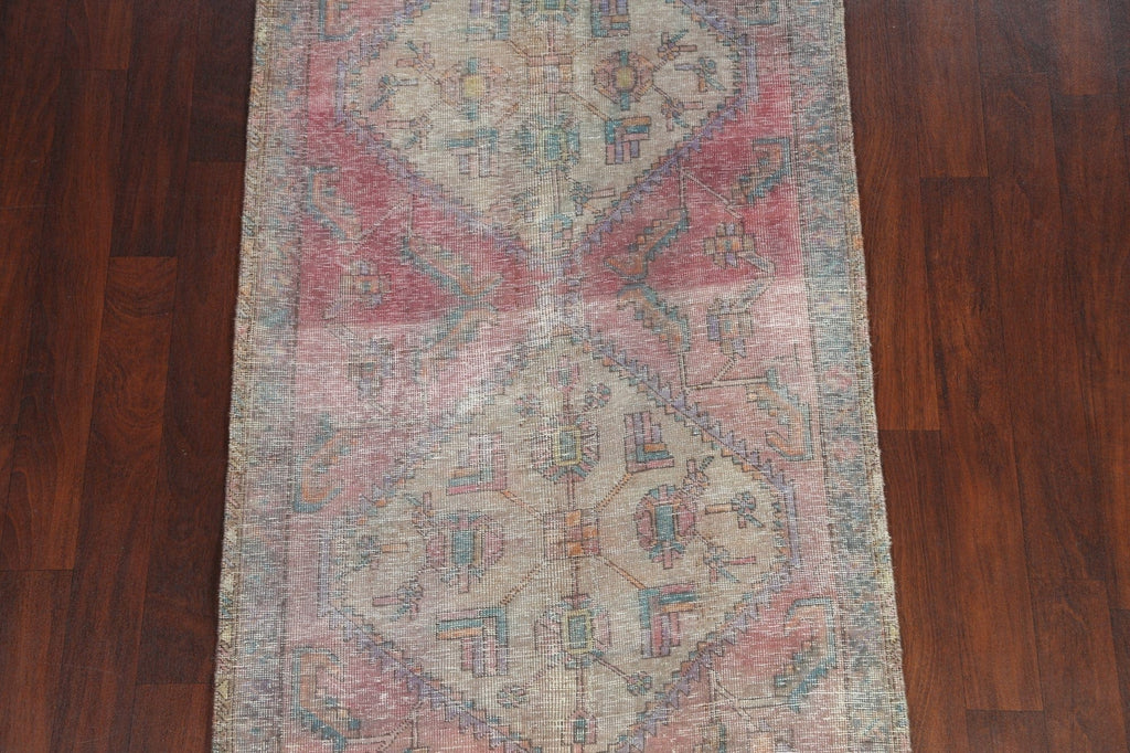 Antique Distressed Ardebil Persian Wool Rug 4x7
