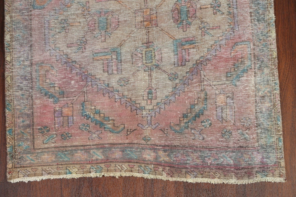 Antique Distressed Ardebil Persian Wool Rug 4x7