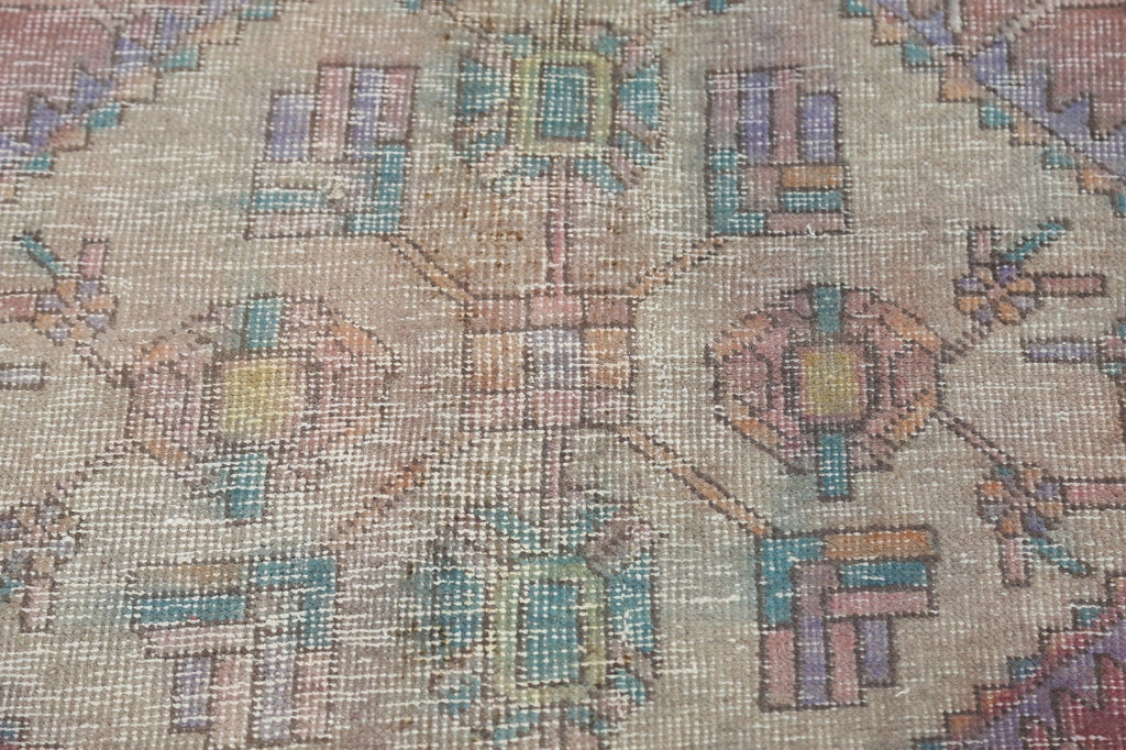 Antique Distressed Ardebil Persian Wool Rug 4x7