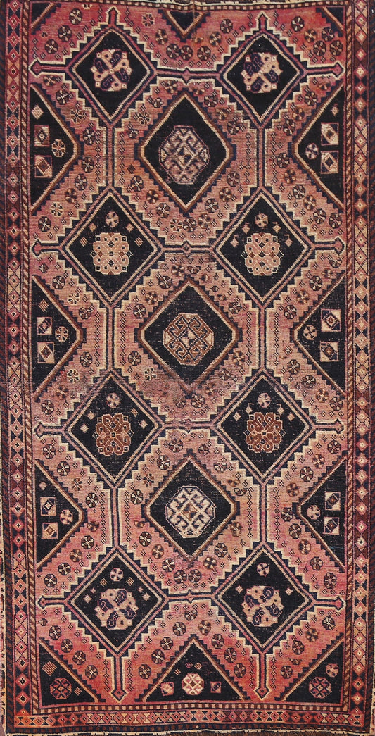 Antique Qashqai Persian Area Rug 5x9