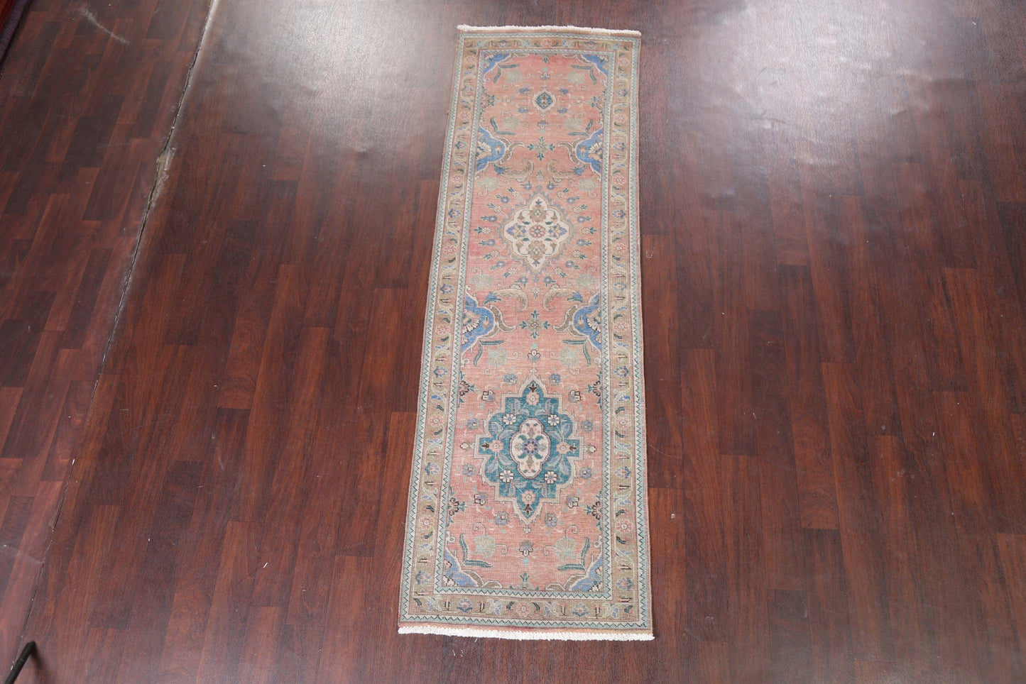 Vintage Tabriz Persian Runner Rug 3x8