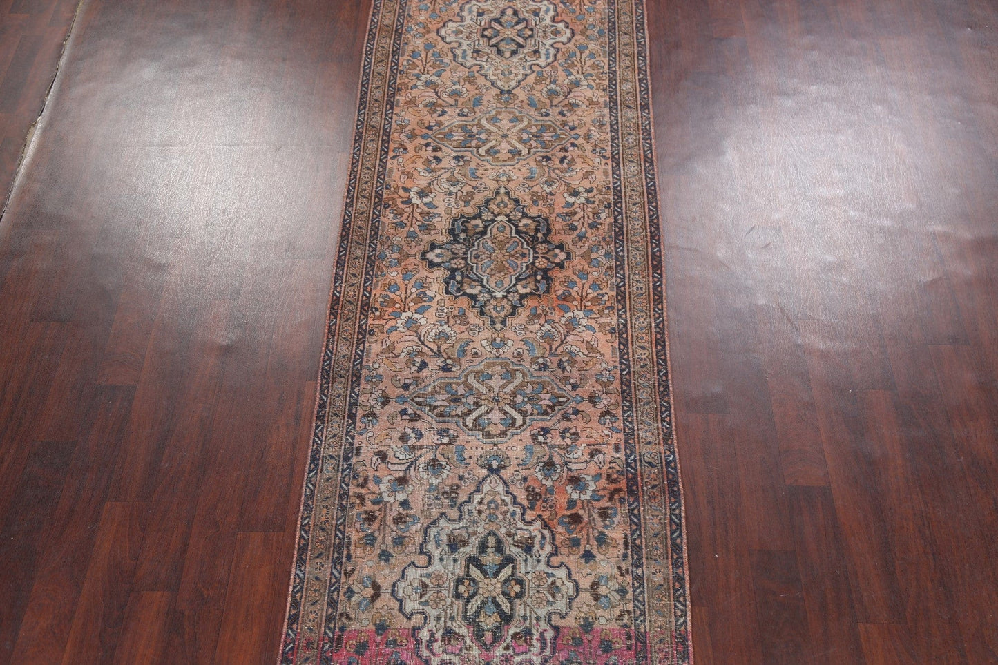 Vintage Wool Heriz Persian Runner Rug 3x13