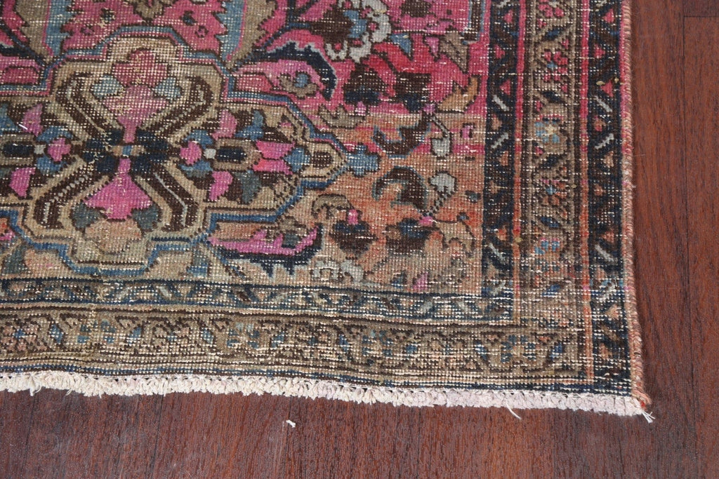 Vintage Wool Heriz Persian Runner Rug 3x13