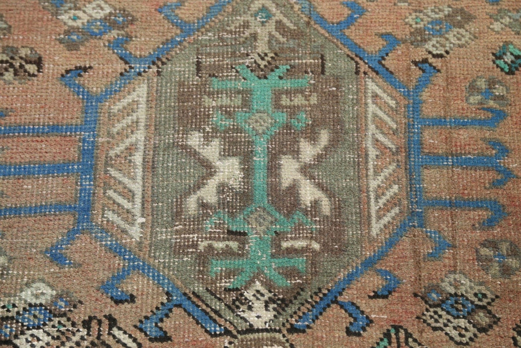 Distressed Heriz Serapi Persian Runner Rug 3x13