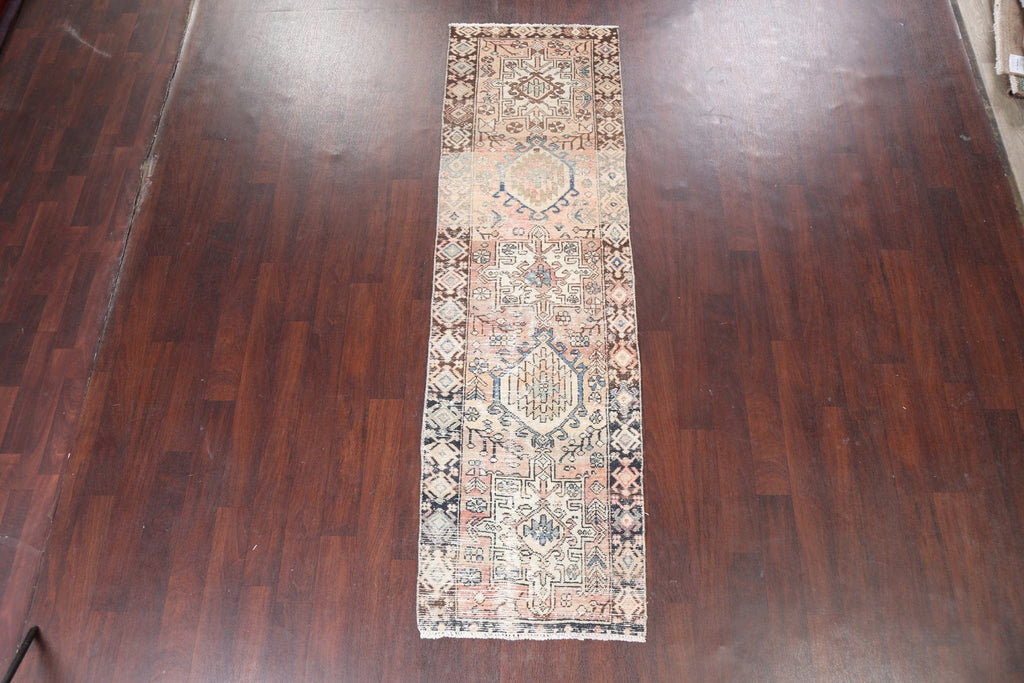 Antique Heriz Persian Runner Rug 3x9