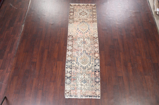 Antique Heriz Persian Runner Rug 3x9