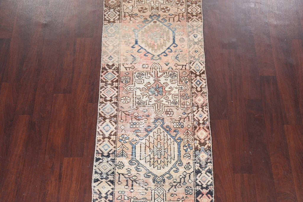 Antique Heriz Persian Runner Rug 3x9