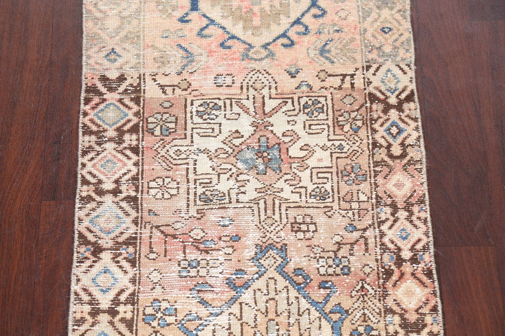 Antique Heriz Persian Runner Rug 3x9