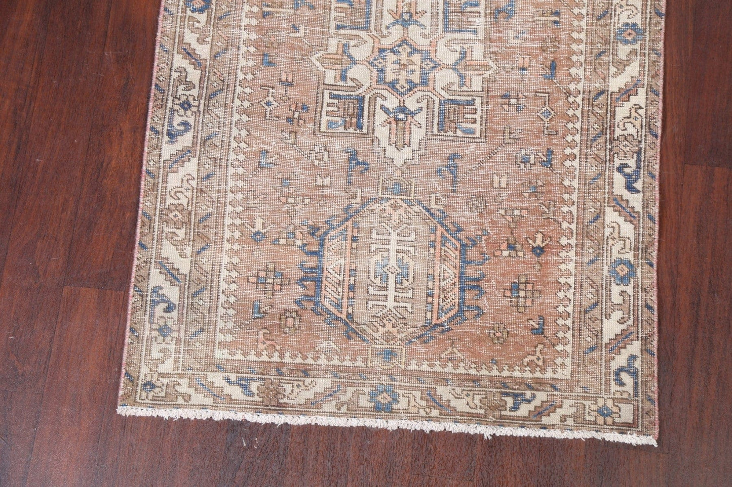 Antique Distressed Heriz Persian Area Rug 4x6