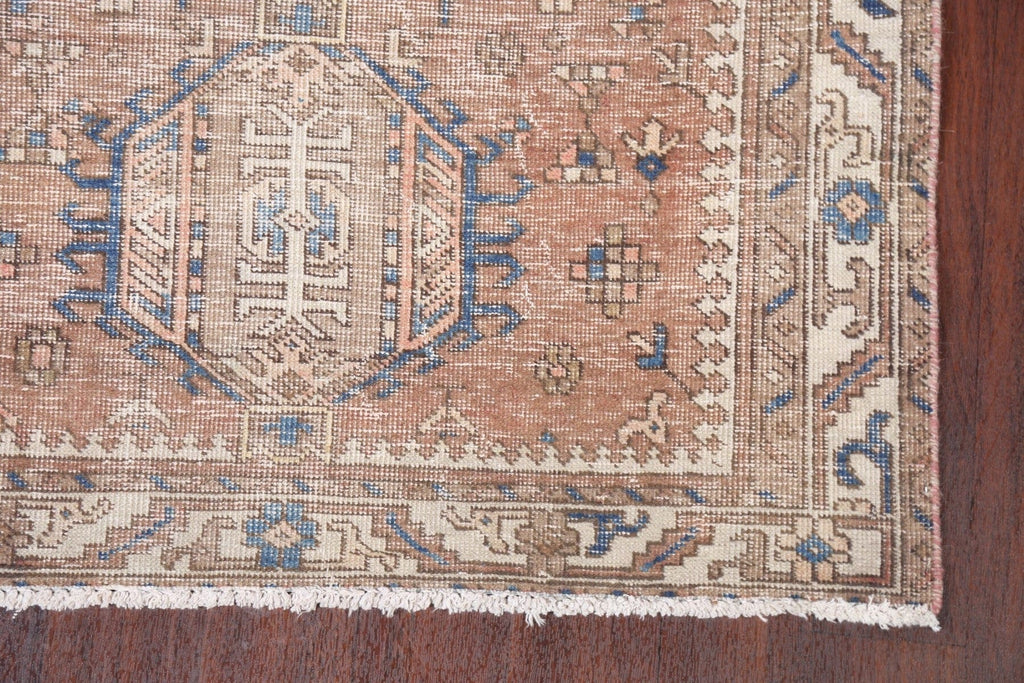 Antique Distressed Heriz Persian Area Rug 4x6