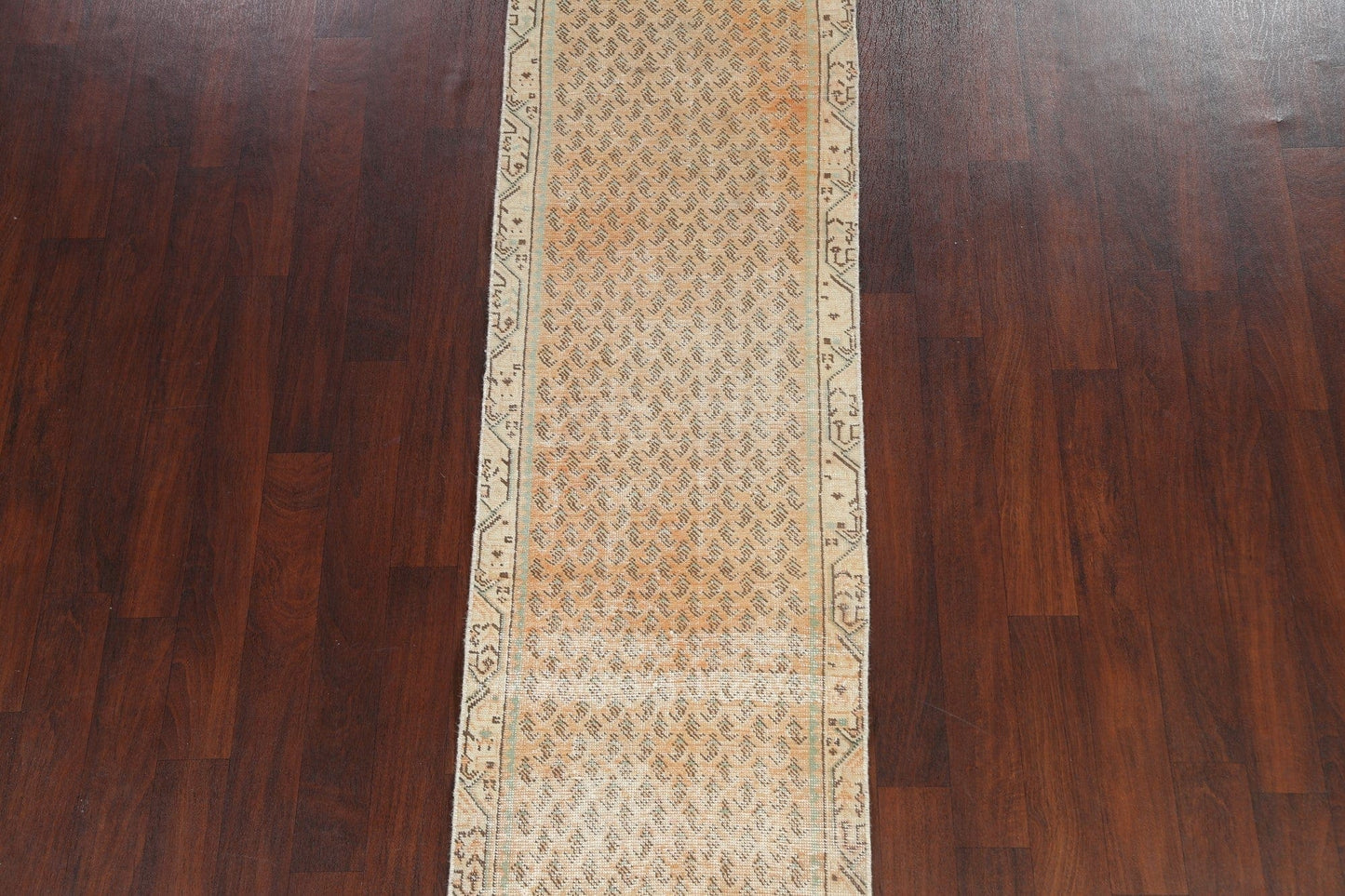 Vintage Tabriz Persian Runner Rug 2x10