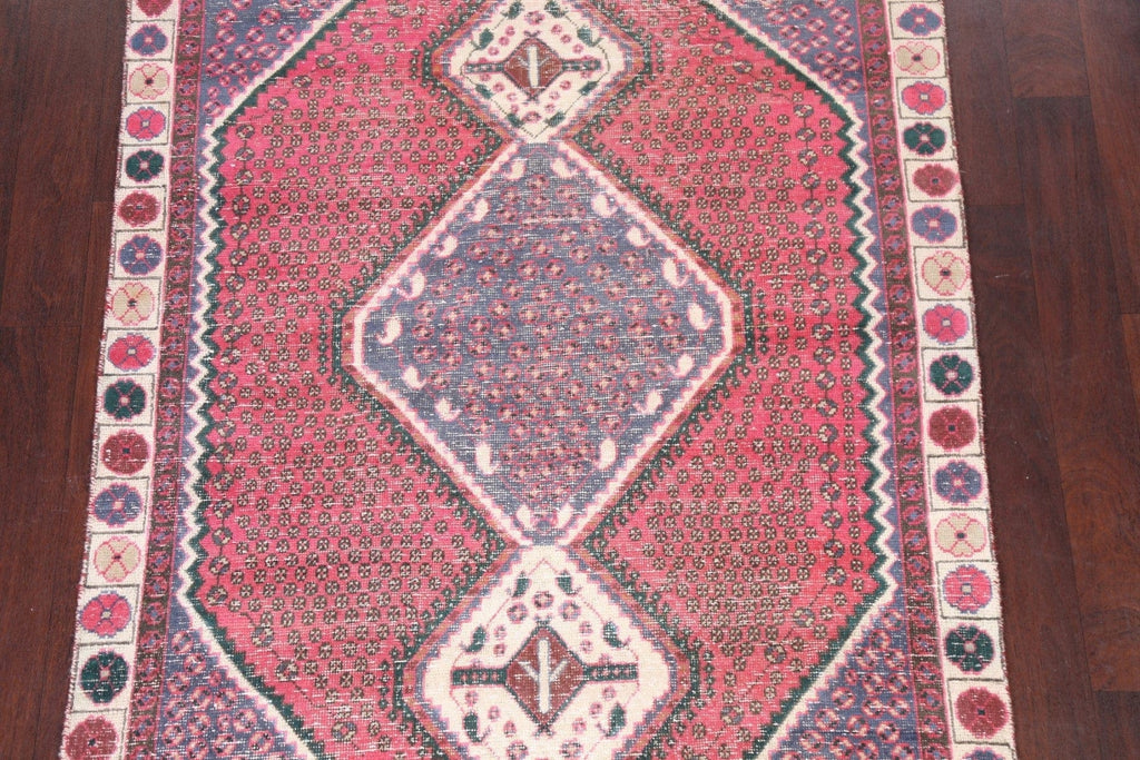 Distressed Shiraz Persian Area Rug 4x6