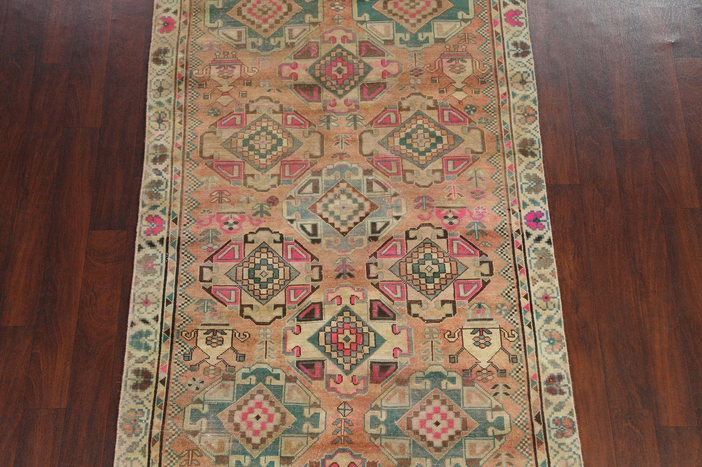 Antique Tabriz Persian Runner Rug 4x9