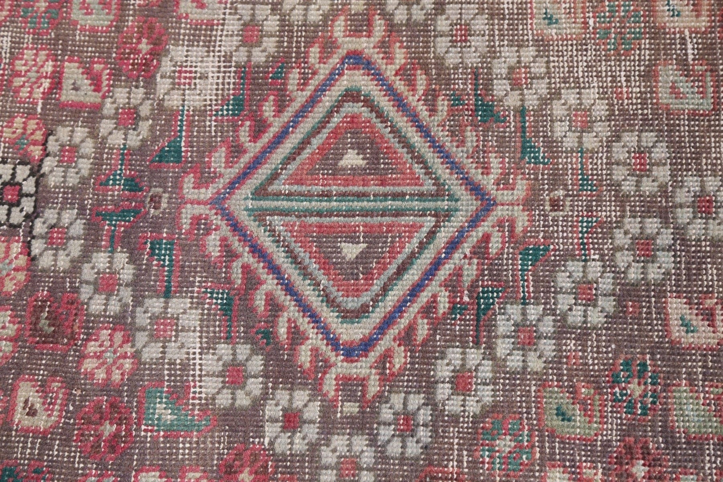 Distressed Tabriz Persian Runner Rug 4x10