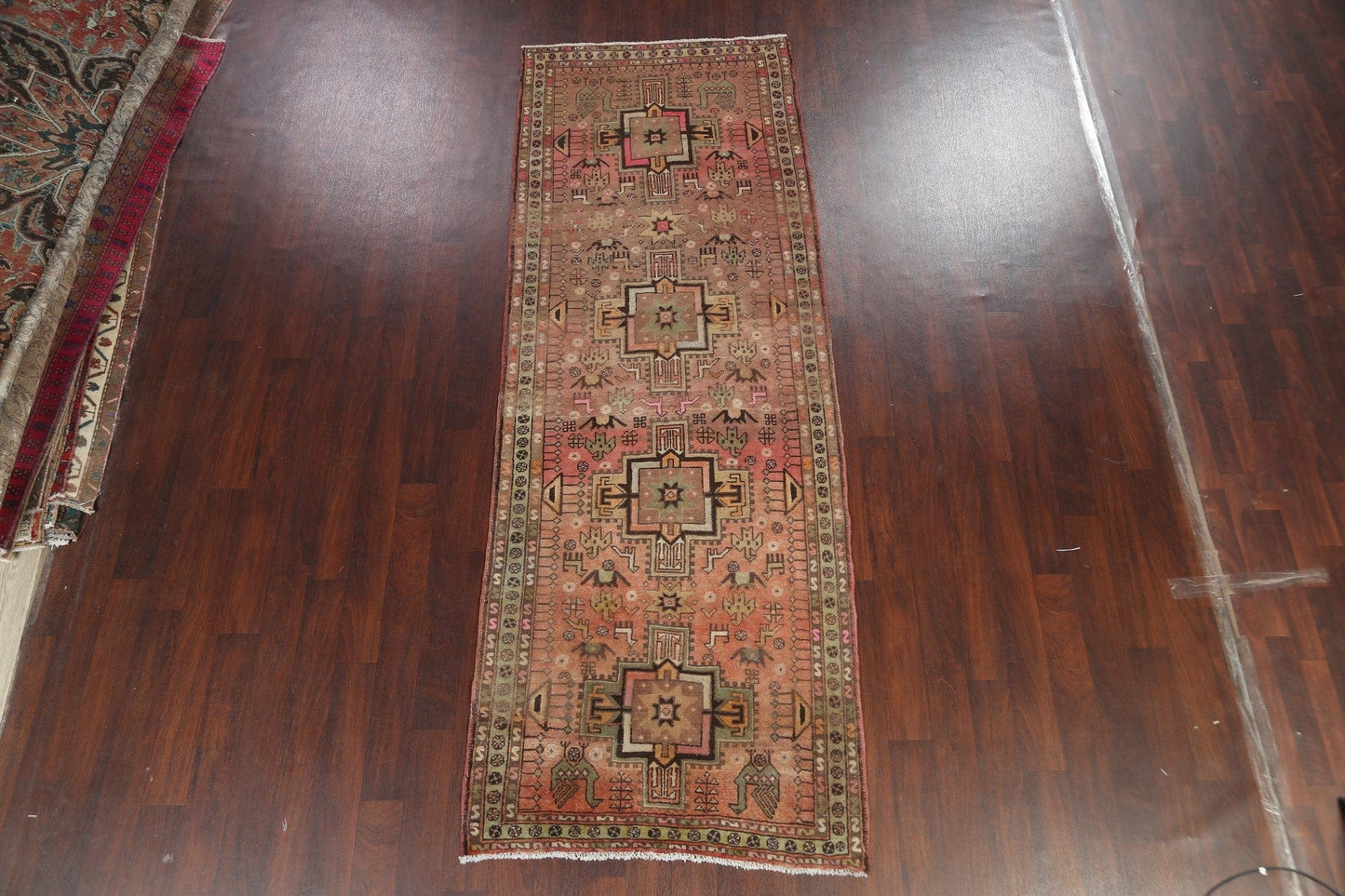 Vintage Shiraz Persian Handmade Rug 4x11