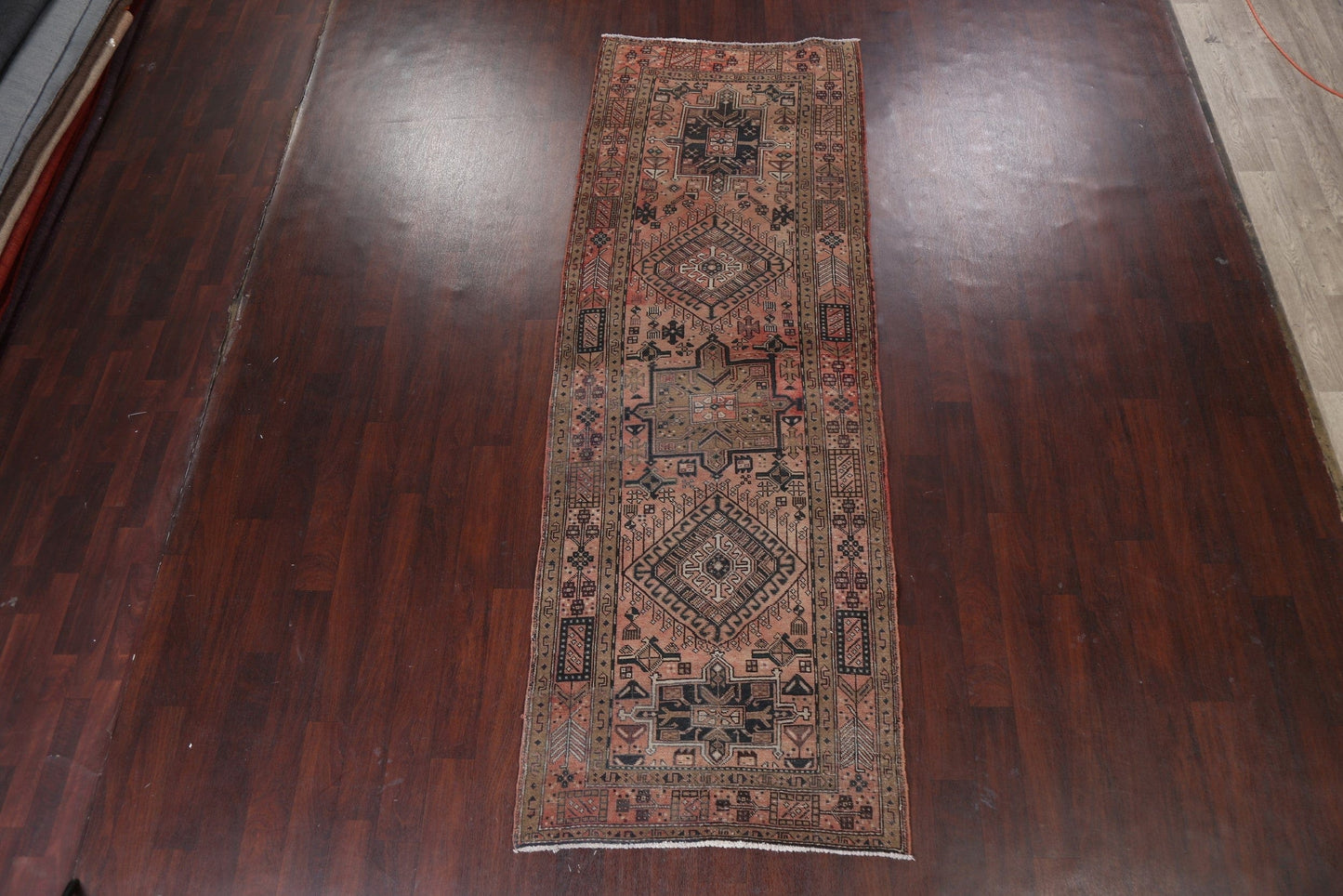 Vintage Runner Heriz Persian 4x10 Rug