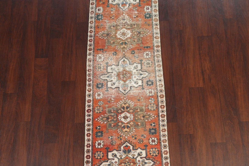 Antique Gharajeh Persian Runner Rug 2x7