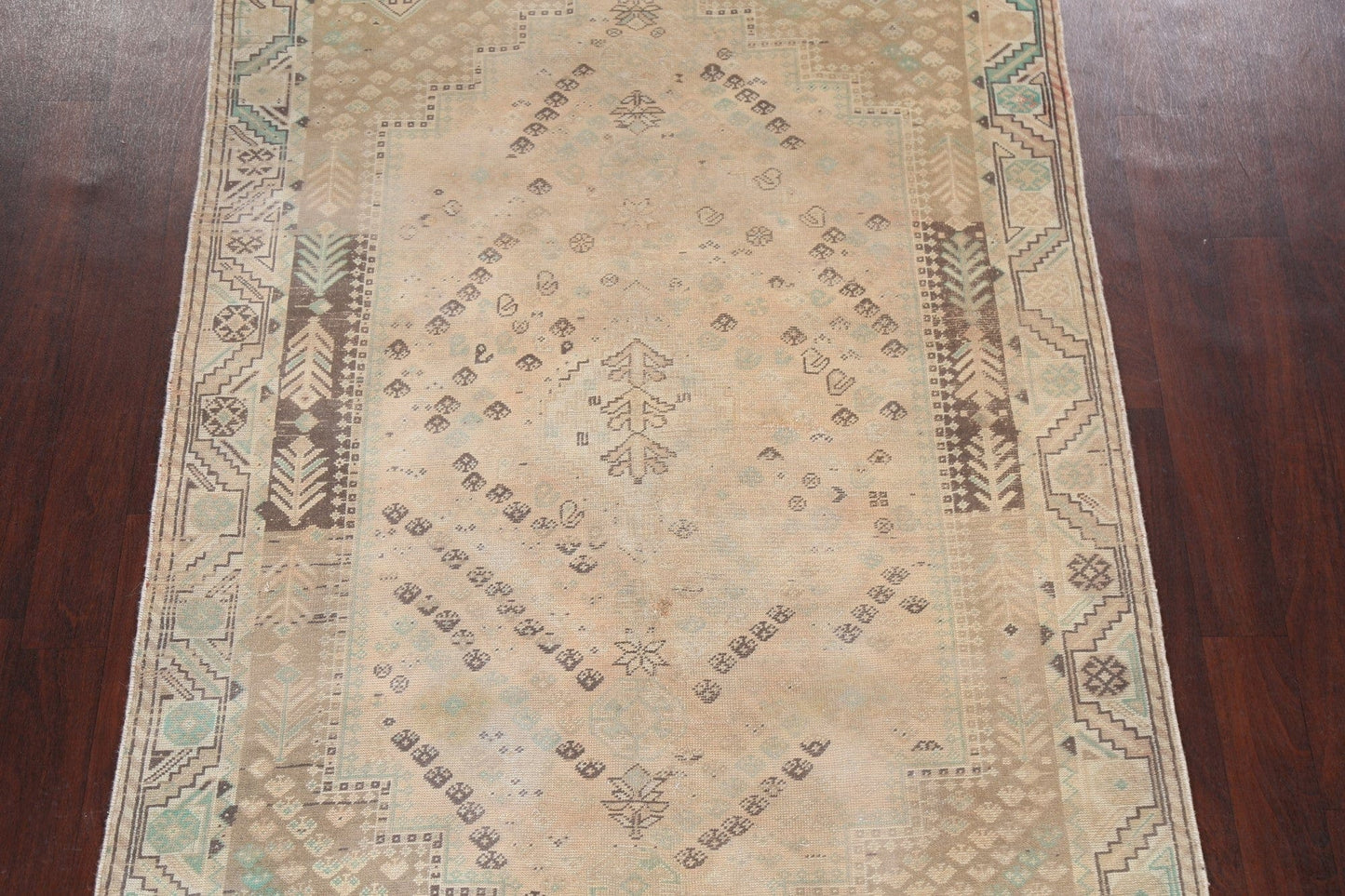 Pre-1900 Antique Shiraz Persian Area Rug 5x9