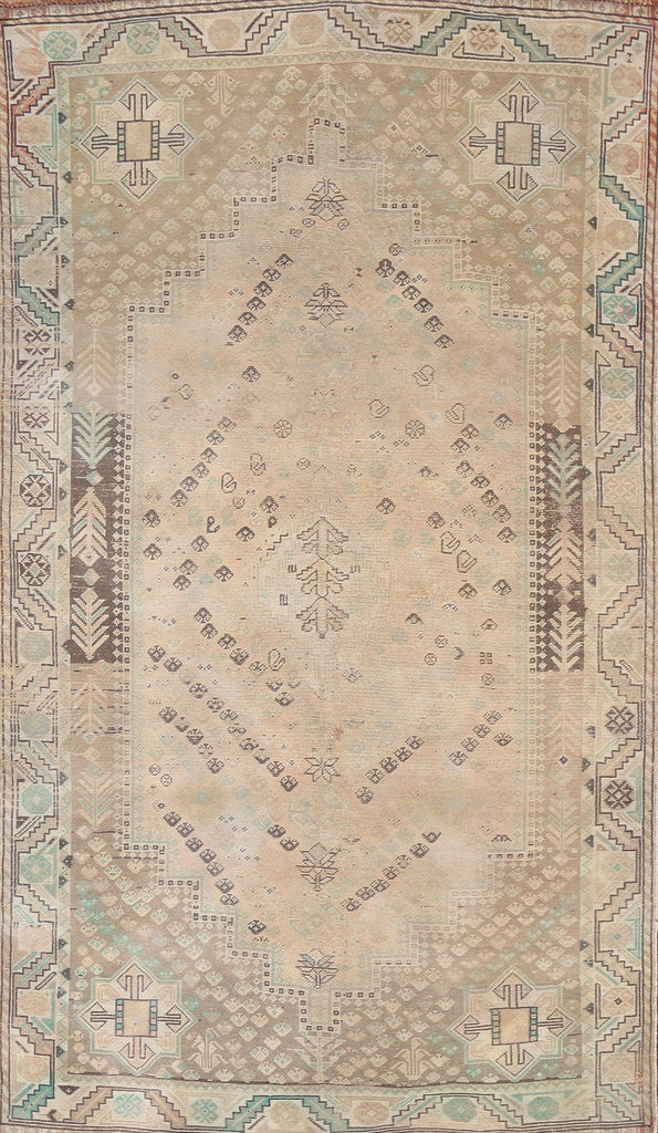 Pre-1900 Antique Shiraz Persian Area Rug 5x9