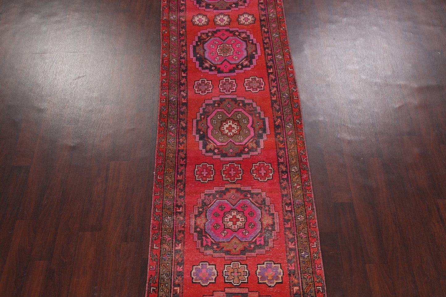 Semi-Antique Hamedan Persian Runner Rug 3x13