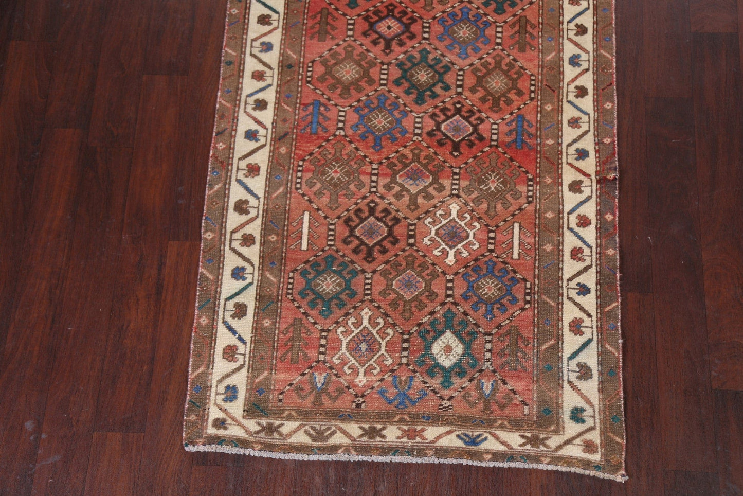 Vintage Bakhtiari Persian Runner Rug 4x10