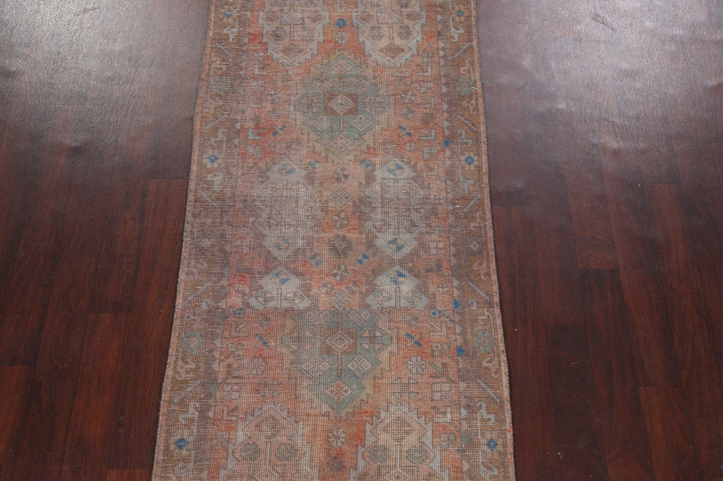 Antique Distressed Tabriz Persian Runner Rug 3x11