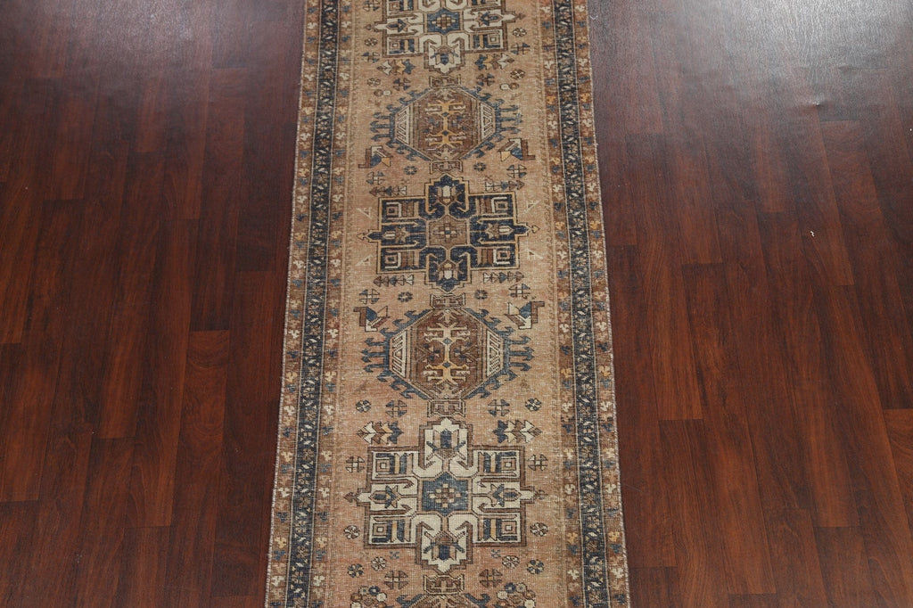 Antique Heriz Persian Runner Rug 3x11