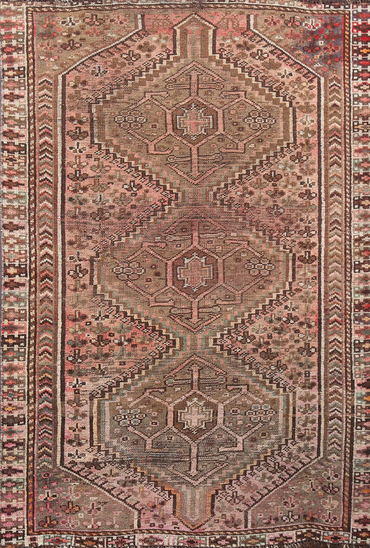 Antique Shiraz Persian Area Rug 4x6