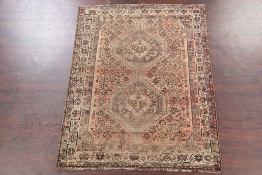 Antique Shiraz Persian Area Rug 5x7