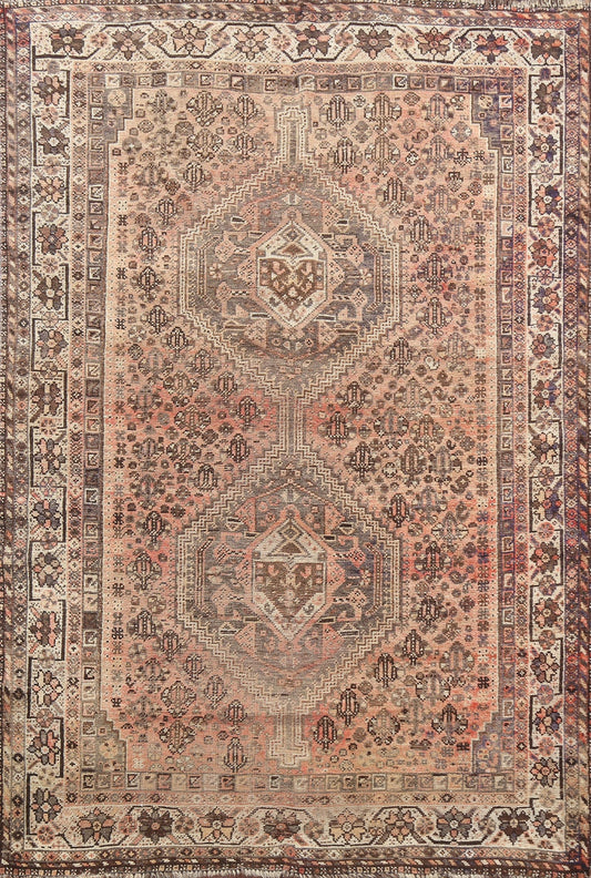 Antique Shiraz Persian Area Rug 5x7