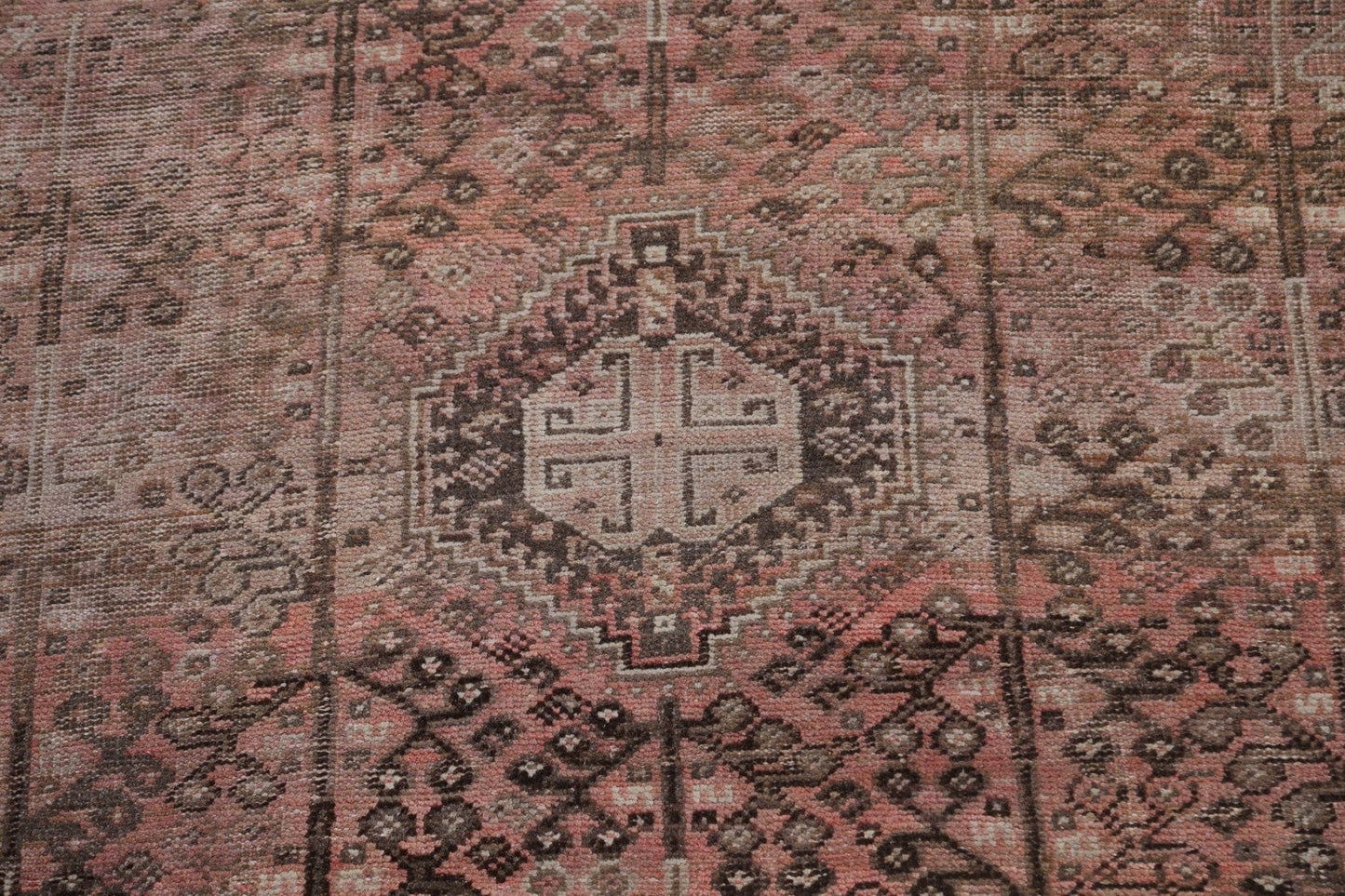 Antique Wool Qashqai Persian Rug 7x9