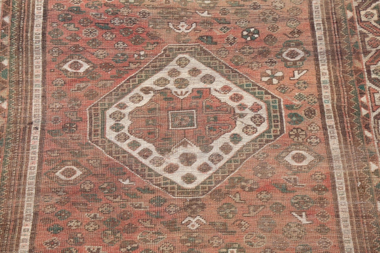 Pre-1900 Antique Shiraz Persian Area Rug 5x8