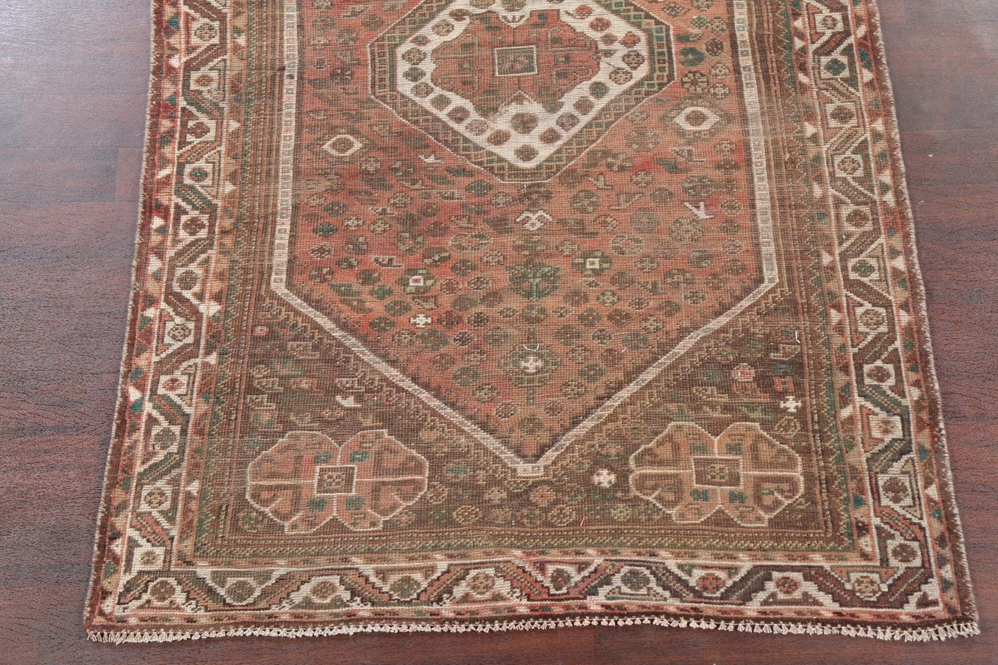 Pre-1900 Antique Shiraz Persian Area Rug 5x8