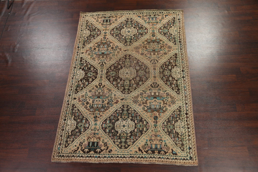 Antique Shiraz Persian Area Rug 6x9