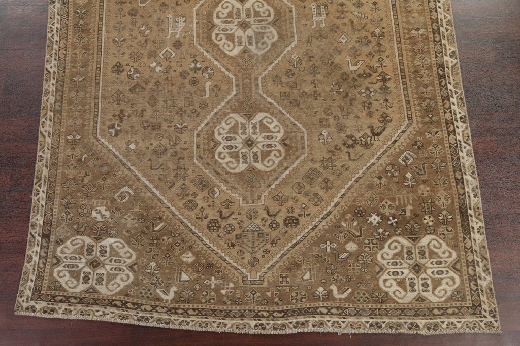 Pre-1900 Antique Shiraz Persian Area Rug 7x10