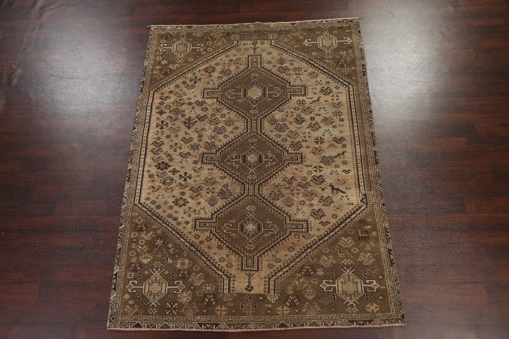 Antique Shiraz Persian Area Rug 6x9