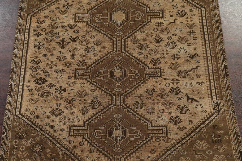 Antique Shiraz Persian Area Rug 6x9