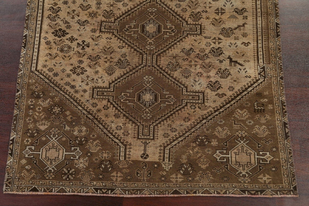 Antique Shiraz Persian Area Rug 6x9