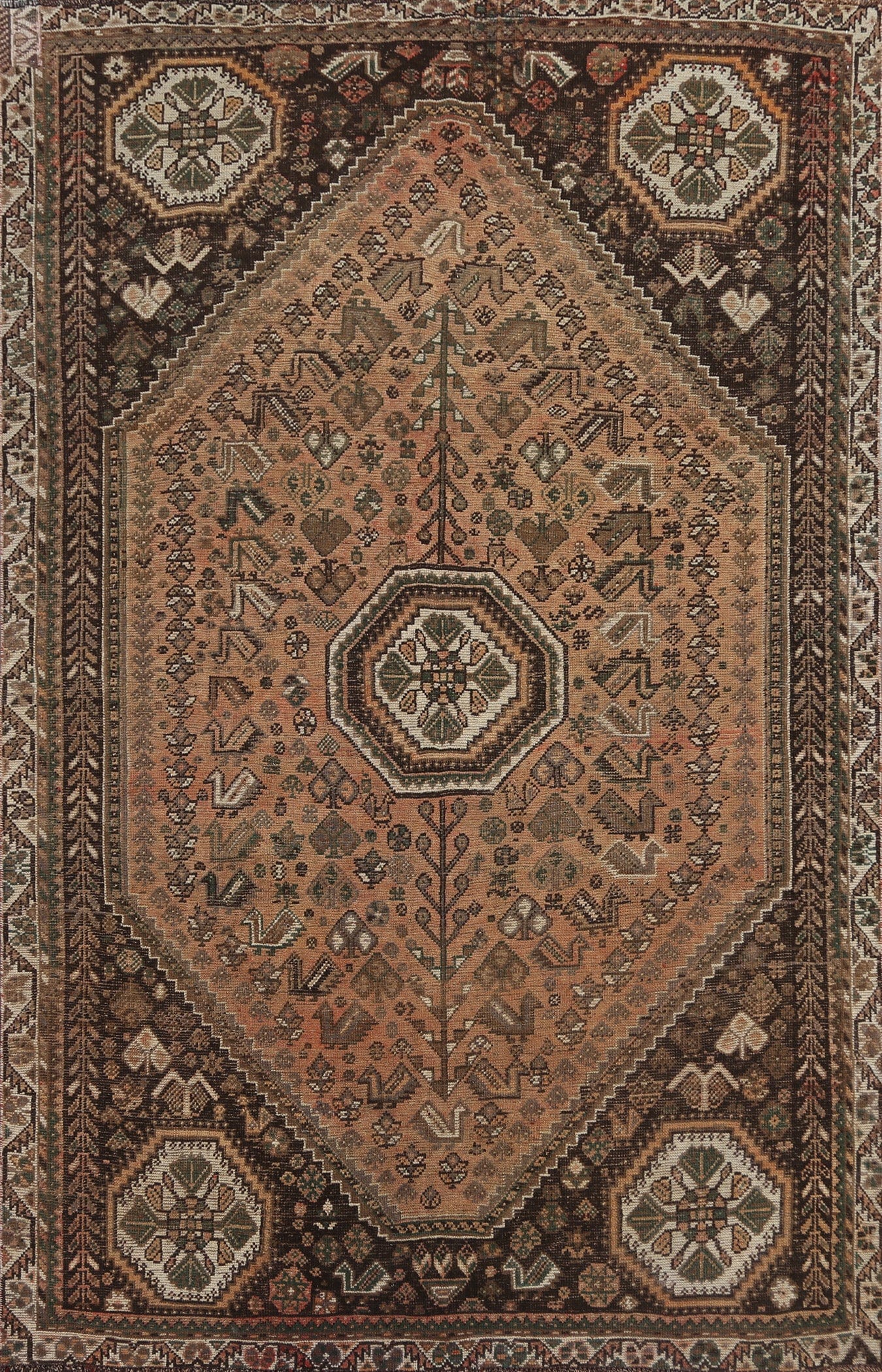 Antique Shiraz Persian Area Rug 7x10