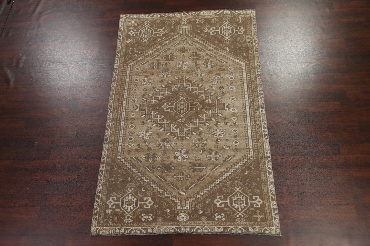 Antique Wool Shiraz Persian Area Rug 6x9