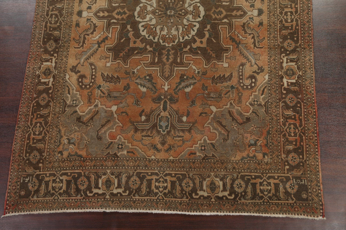 Antique Distressed Heriz Persian Area Rug 8x11