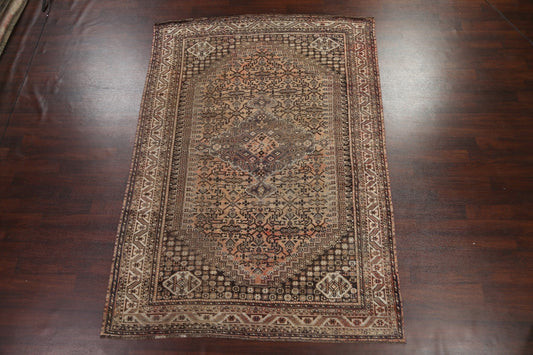 Antique Shiraz Wool Persian Rug 7x10