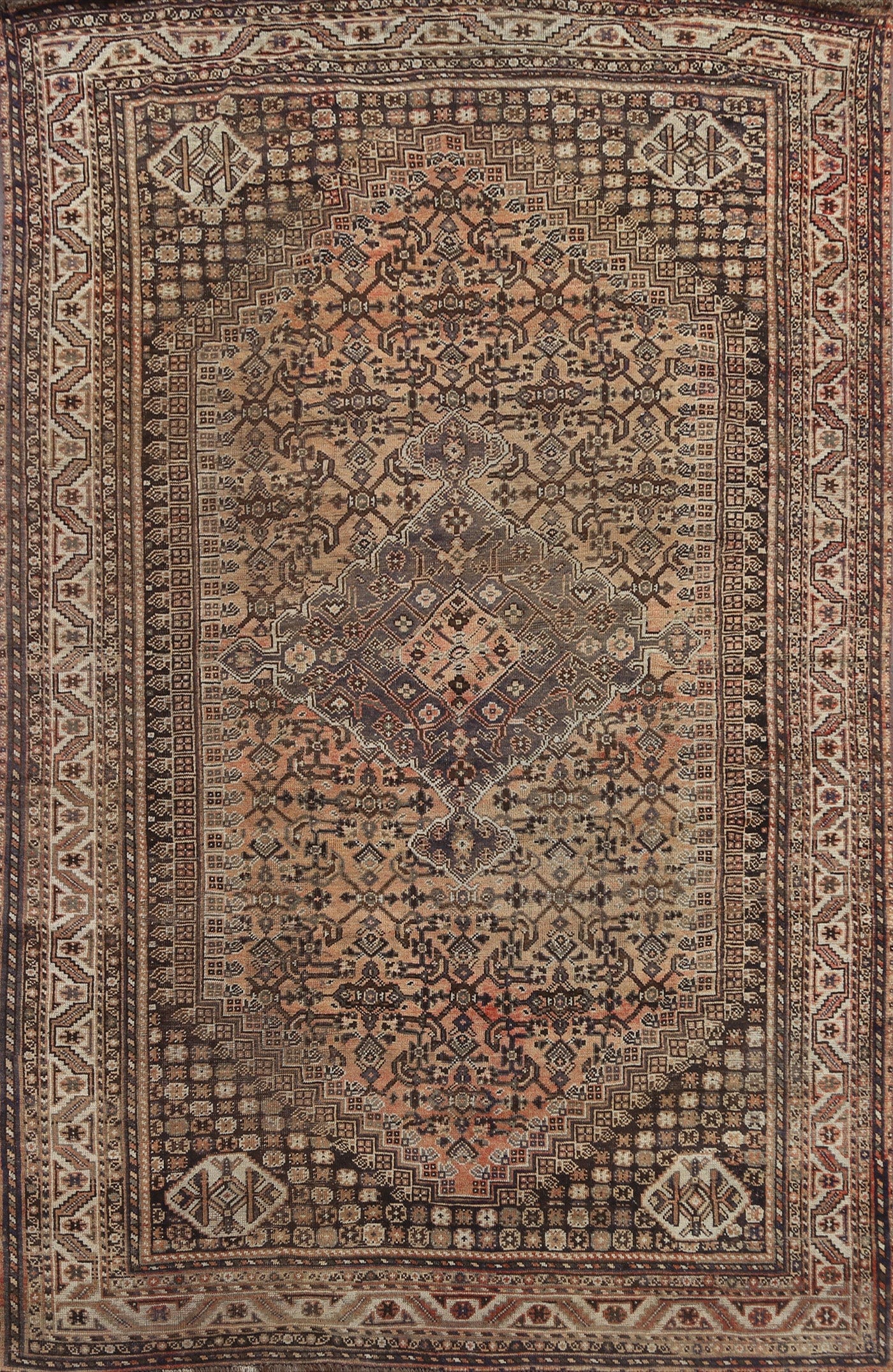 Antique Shiraz Wool Persian Rug 7x10