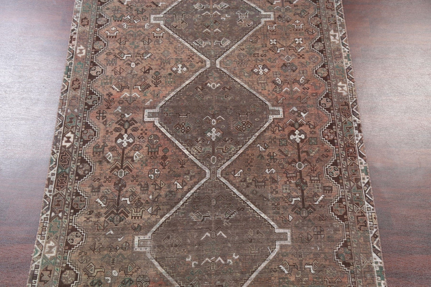 Antique Shiraz Persian Wool Rug 6x9