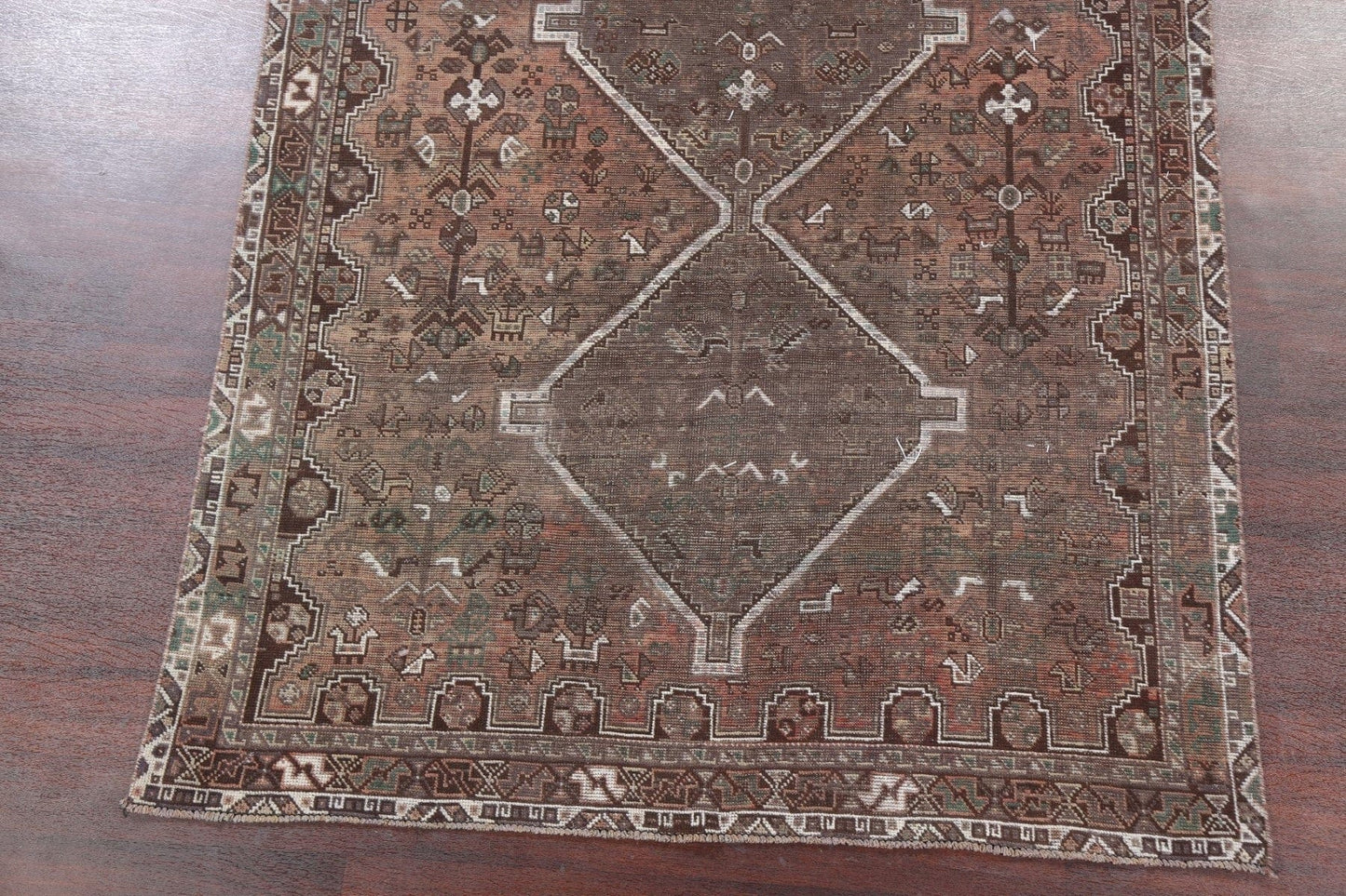 Antique Shiraz Persian Wool Rug 6x9