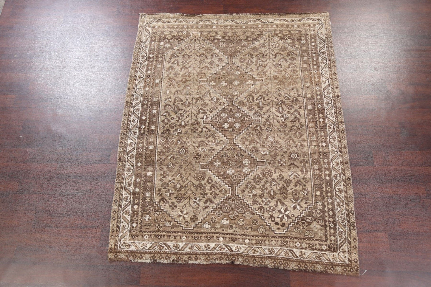 Antique Shiraz Persian Area Rug 6x7