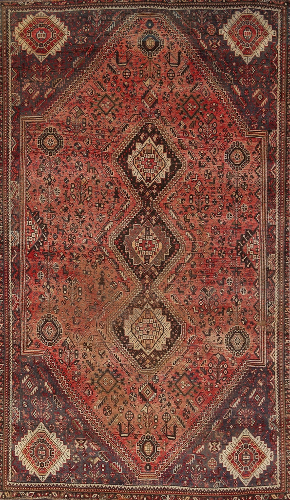 Antique Shiraz Persian Area Rug 5x9