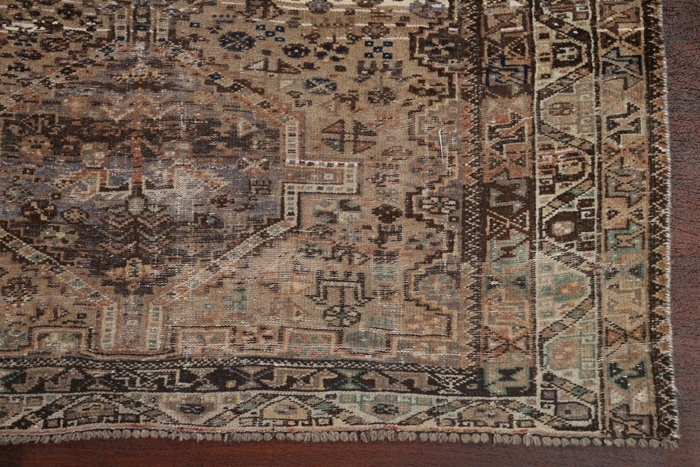 Pre-1900 Antique Shiraz Persian Square Rug 6x6