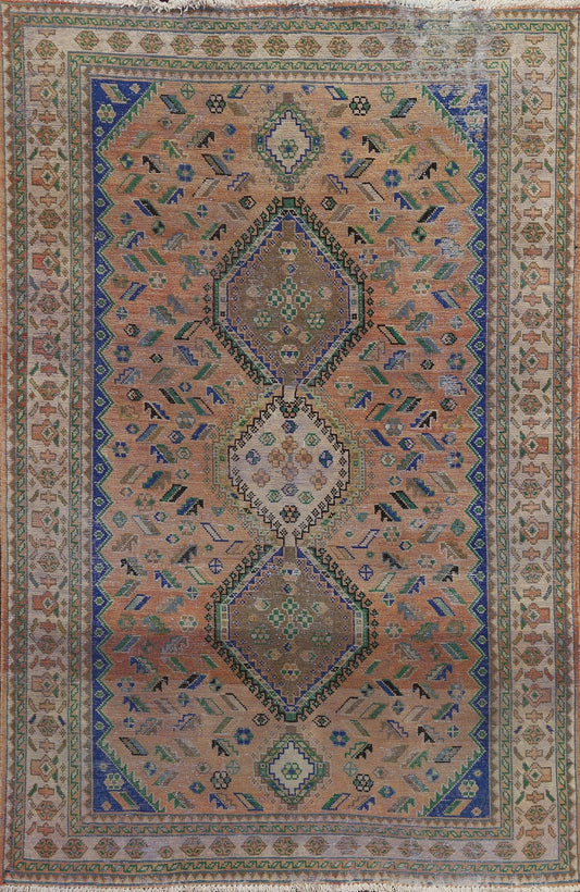 Handmade Sirjan Persian Area Rug 5x7
